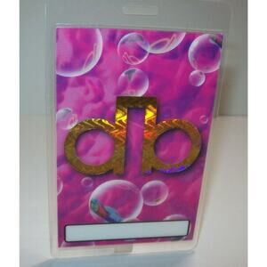 David Bowie Outside Backstage Pass Original 1995 Pop Rock Gift DB Bubbles Pink